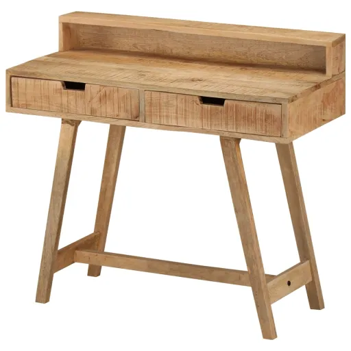 Escritorio de Madera de Mango Rugosa 100x45x90 cm