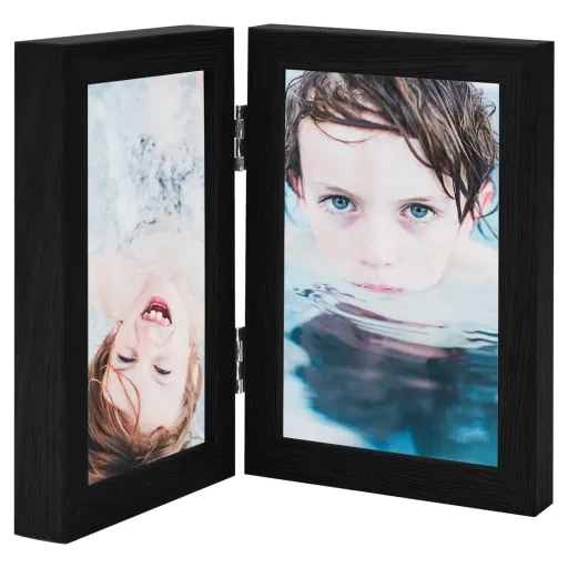 Marco de Foto Collage Plegable Negro 2x(21x29,7 cm)