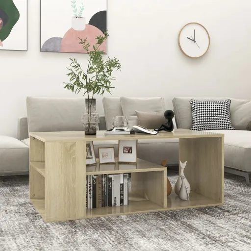 Mesa de Centro Madera Contrachapada Roble Sonoma 100x50x40 cm