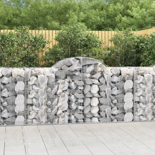 Cesta Gaviones Forma Arco Hierro Galvanizado 200x50x100/120 cm