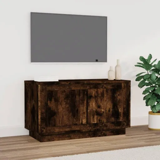 Mueble Para TV Madera Contrachapada Roble Ahumado 80x35x45 cm
