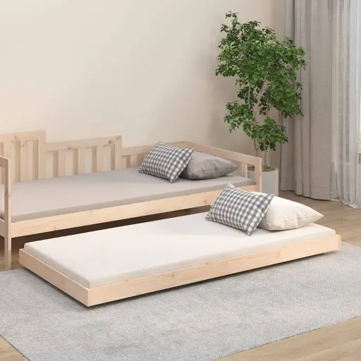 Estructura de Cama Sin Colchón Madera Maciza de Pino 90x190 cm