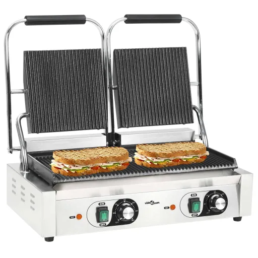 Grill Parrilla Estriada Doble 3600 W 57x30,5x20 cm