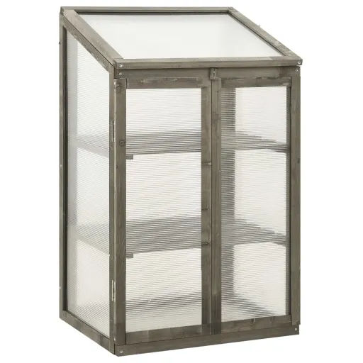Invernadero de Madera de Abeto 60x45x100 cm
