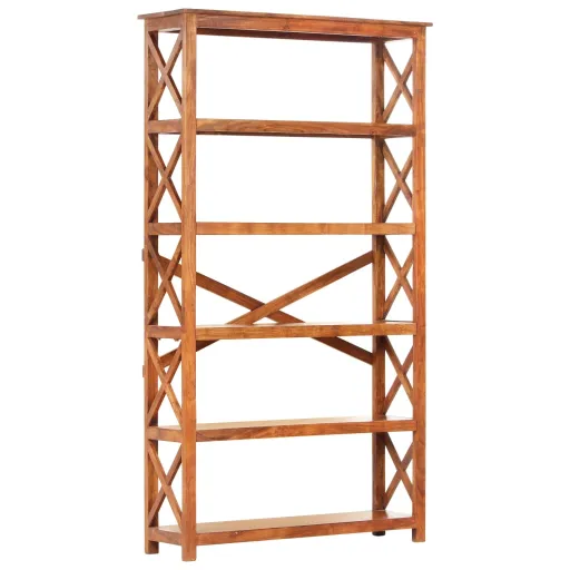 Estantería de Madera Maciza Acacia Acabado Miel 100x30x180 cm