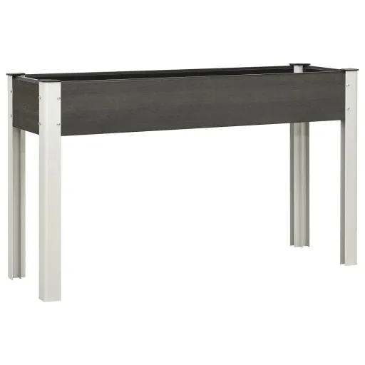 Arriate de Jardín WPC Gris 120x40x75 cm