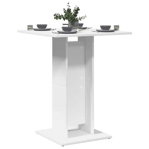 Mesa de Bistró de Madera Contrachapada Blanco 60x60x75 cm