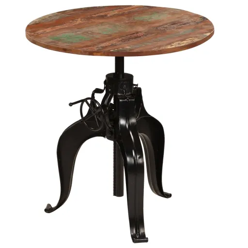 Mesa de Bar Madera Maciza Reciclada 75x(76-110) cm