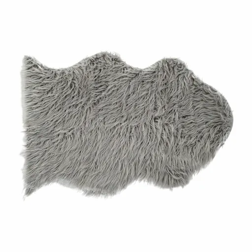 Alfombra DKD Home Decor Gris Con Pelo 60 x 90 x 2 cm