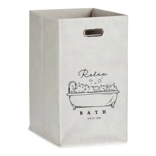 Cesta Multiusos Berilo Relax Bath Blanco Cartón 60 L 35 x 57 x 35 cm Plegable