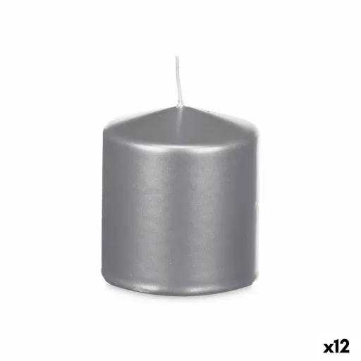 Vela Acorde Plateado 9 x 10 x 9 cm (12 Unidades)