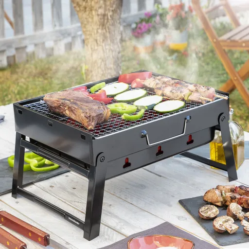 Barbacoa Plegable Portátil Para Carbón BearBQ InnovaGoods