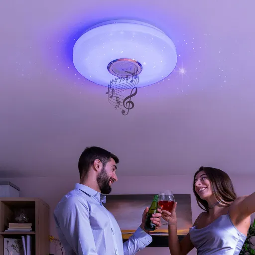Lámpara LED de Techo Con Altavoz Lumavox InnovaGoods
