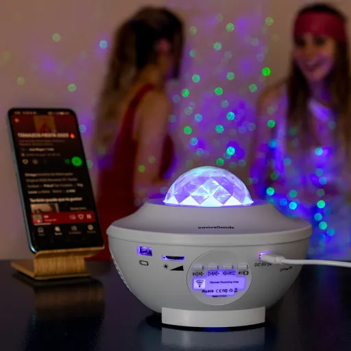 Proyector LED de Estrellas Con Altavoz Sedlay InnovaGoods