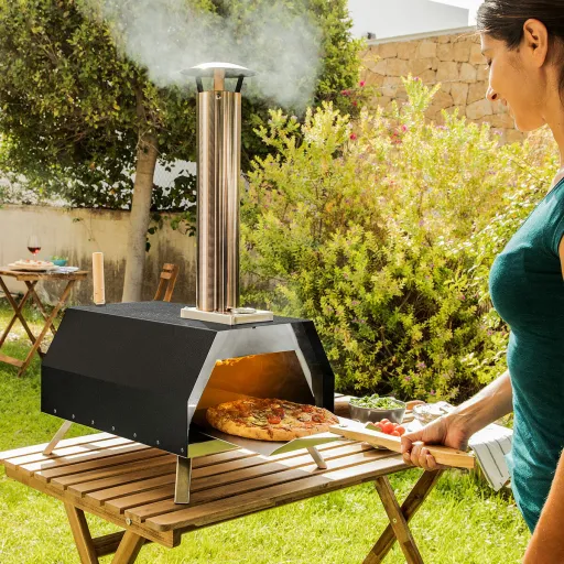 Horno Para Pizza de Pellets Con Accesorios Pizzahven InnovaGoods
