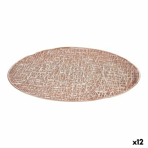 Salvamantel Kinvara Rosa Plástico Ø 38 cm (12 Unidades)