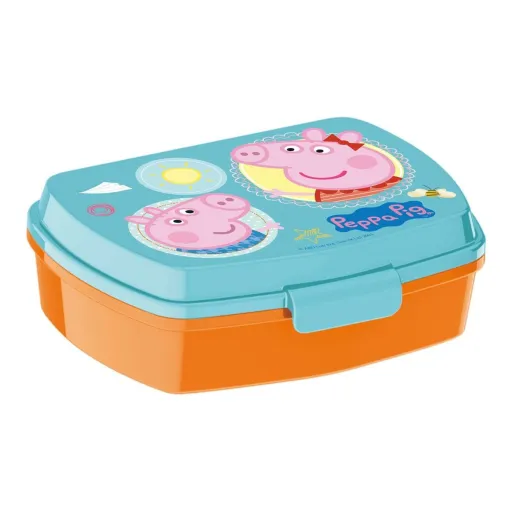 Fiambrera Para Sandwich Peppa Pig Having Fun Plástico Rosa Claro (17 x 5.6 x 13.3 cm)