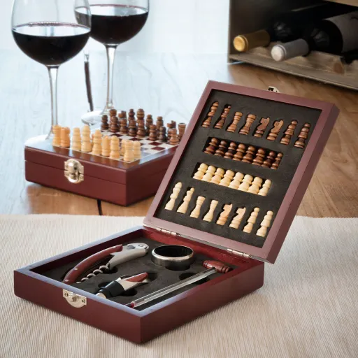 Set de Accesorios Para Vino y Ajedrez InnovaGoods 37 Piezas