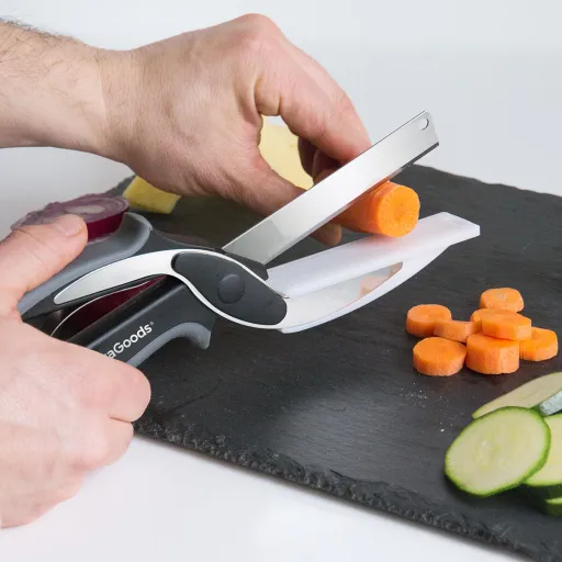Cuchillo-Tijera Con Mini Tabla de Cortar Integrada Scible InnovaGoods