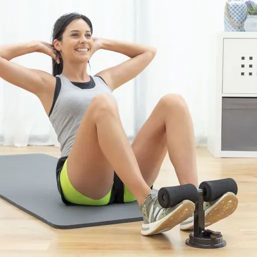 Barra de Sujeción Para Abdominales Con Ventosa y Guía de Ejercicios CoreUp InnovaGoods