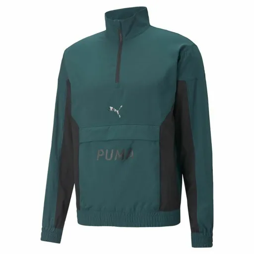 Sudadera Sin Capucha Hombre Puma Fit Woven Training Verde