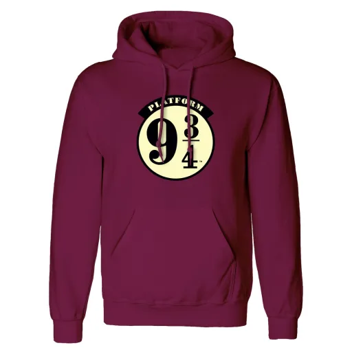 Sudadera Con Capucha Unisex Harry Potter Platform 9 And 3 Quarters Burdeos