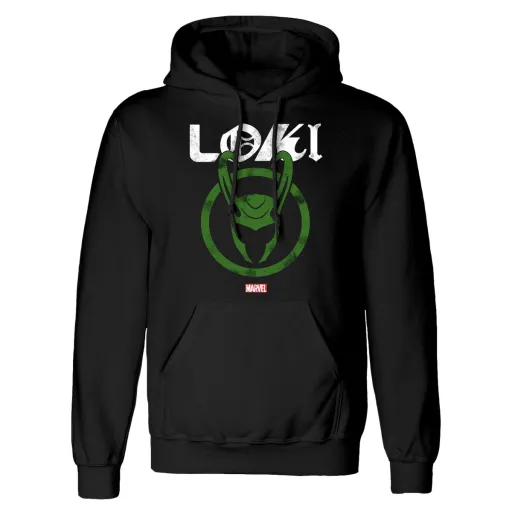 Sudadera Con Capucha Unisex Marvel Distressed Logo Negro