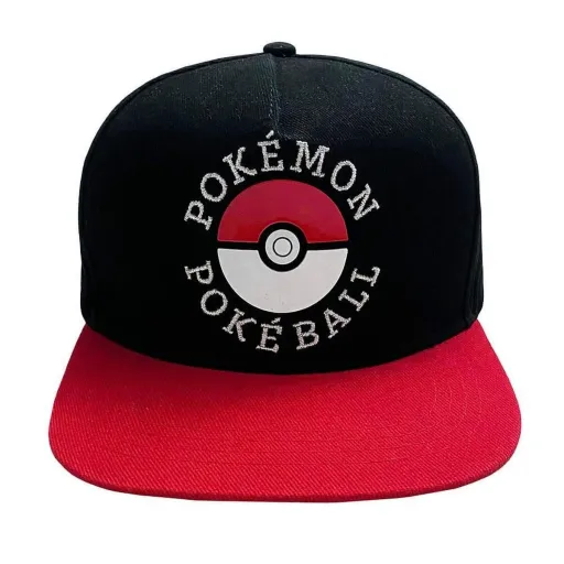 Gorra Unisex Pokémon Trainer Negro Rojo Talla Única 58 cm