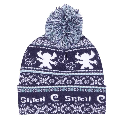 Gorro Stitch Fair Isle Pom Beanie Azul Marino