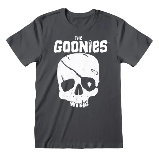 Camiseta de Manga Corta The Goonies Skull And Logo Grafito