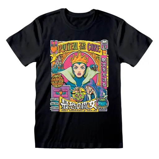 Camiseta de Manga Corta Disney Rotten to The Core Negro Unisex