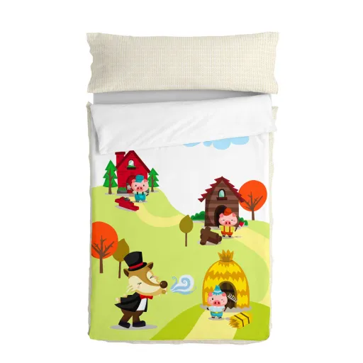 Saco Nórdico Con Relleno HappyFriday Mr Fox Piggys Multicolor 42 x 20 x 50 cm