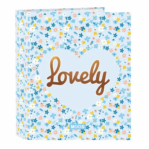 Carpeta de Anillas Moos Lovely Azul A4 27 x 33 x 6 cm