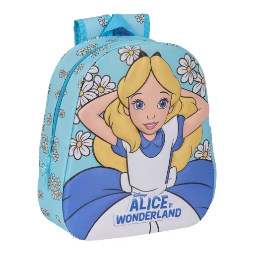 Mochila Infantil 3D Clásicos Disney Alice in Wonderland Azul Cielo 27 x 33 x 10 cm