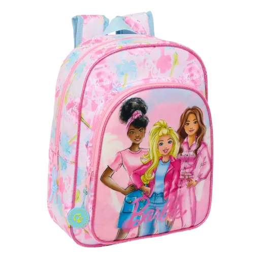 Mochila Escolar Barbie Painterly Rosa Azul Cielo 26 x 34 x 11 cm