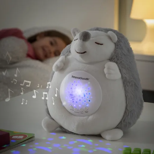 Erizo de Peluche Con Ruido Blanco y Proyector Quitamiedos Spikey InnovaGoods