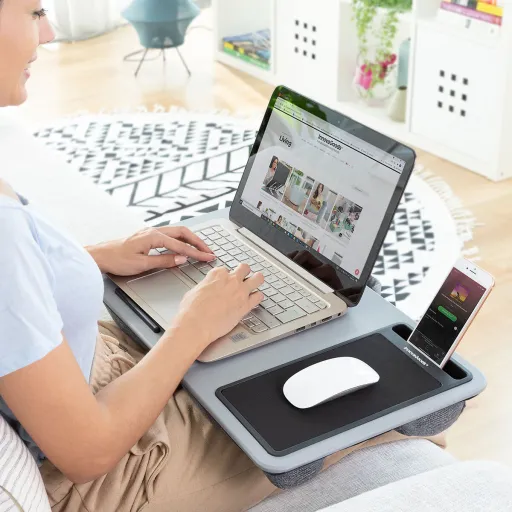 Escritorio Portátil Para Ordenador Con Cojín XL Deskion InnovaGoods