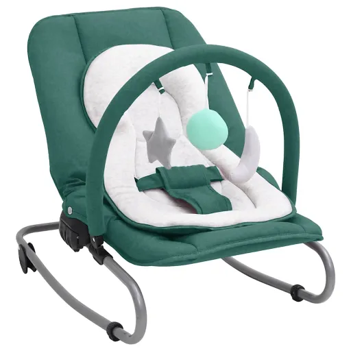 Hamaca Mecedora Para Bebés de Acero Verde