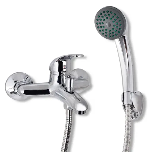 Kit de Grifo Mezclador Para Ducha de Baño Cromado