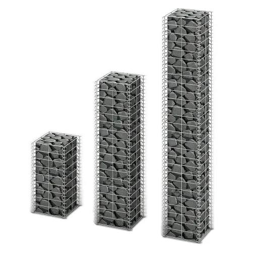 Cestas de Muro de Gaviones Alambre Galvanizado 3 Unidades