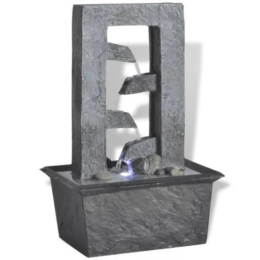 Fuente de Agua Para Interior Con Luz LED Poliresina
