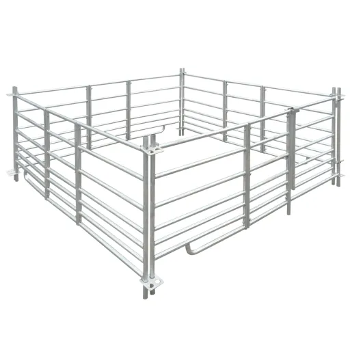 Corral Para Ovejas de 4 Paneles Acero Galvanizado 183x183x92 cm