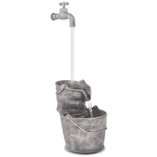 Fuente Con Grifo y Cubos de Poliresina