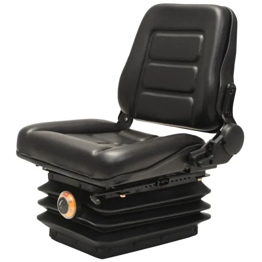 Asiento de Tractor Con Suspensión Respaldo Ajustable Negro