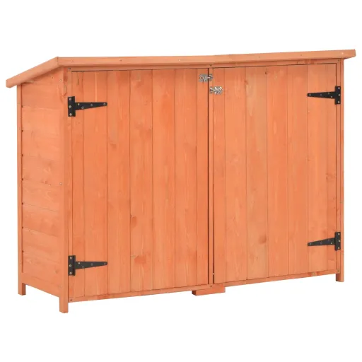 Caseta de Almacenamiento de Jardín de Madera 128x42x91 cm