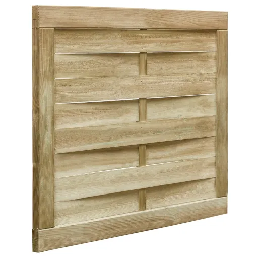 Puerta de Jardín Madera de Pino Impregnada Verde 100x75 cm