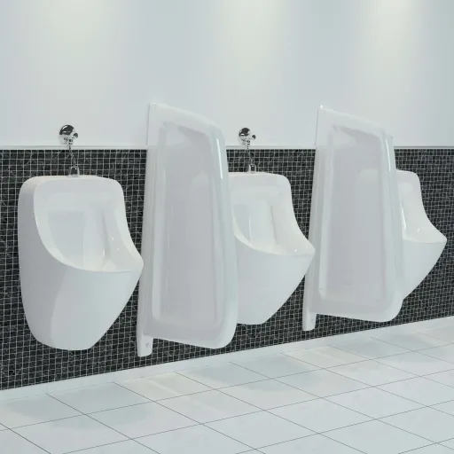 Separador de Privacidad de Urinario de Pared Cerámica Blanco