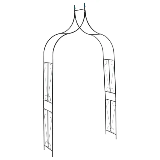 Arco de Jardín Hierro Verde Oscuro 142x37x275 cm