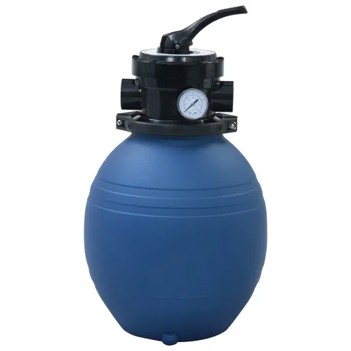 Filtro de Arena Piscina Con Válvula de 4 Posiciones Azul 300 mm