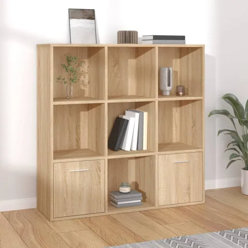 Estantería Madera Contrachapada Color Roble Sonoma 98x30x98cm